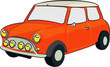 voiture rétro rouge