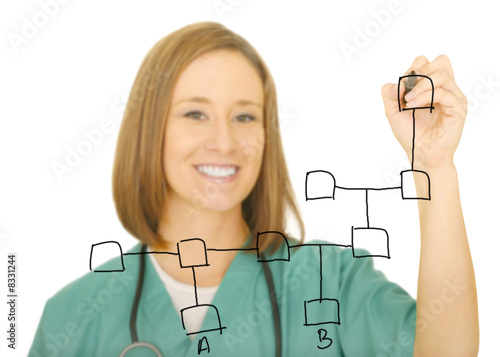 Nurse Drawing Network Chart Nurse Drawing Network Chart