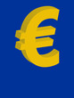 3D Vector Euro Sign with reflection