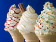 Photo: Whipped Ice Cream Cones with Three Different Toppings Whipped Ice Cream Cones with Three Different Toppings