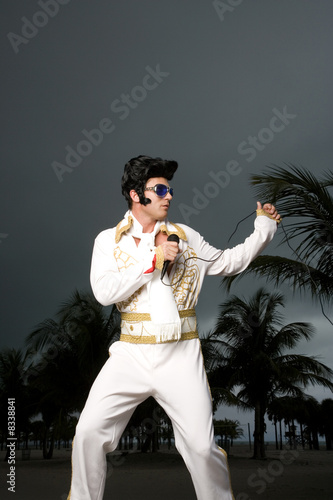 Photo: An Elvis impersonator An Elvis impersonator
