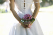 A bride holding a bouquet