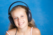 Young girl with headphones