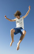 A young man jumping