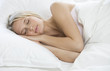 A young woman sleeping