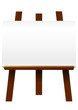 Tableau vierge sur son support en bois (détouré)