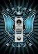 Funky little illustration of an MP3 player.