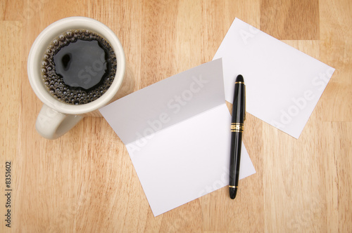 Photo: Note Card & Coffee Note Card & Coffee