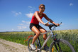 Frau mit Fahrrad Frau mit Fahrrad