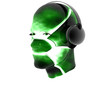 3D men textured face with headphone