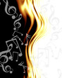 abstract musical notes
