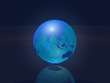 Transparent earth globe - Asia