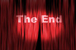 The End theater curtain