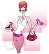 ragazza che sceglie delle scarpe