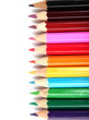 Colour pencils on white background Colour pencils on white background