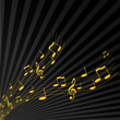Abstract illustration with notes. Vector