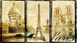 old Paris - vintage collage