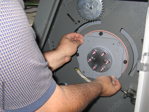 Disassembling heating system on calender by Chaykin