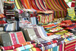 Etalage de tissu basque en toile de lin