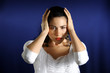 Serious hispanic woman