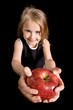 girl with apple