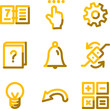 Organizer icons, gold contour series