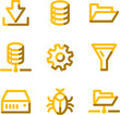Server icons, gold contour series