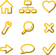 Web icons, gold contour series