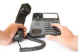 telephone with hands