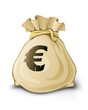 full sack with euro money isolated full sack with euro money isolated