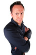 astonished man with  crossed hands