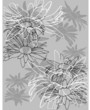Blumendekor Vektor in neutral grauem Design