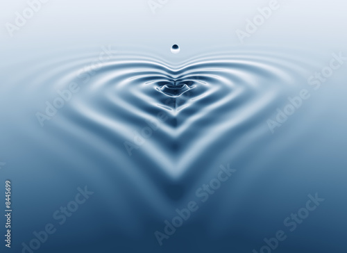 Heart shaped splash