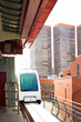 Monorail fast train on railway Monorail fast train on railway