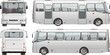 Vector urban passenger mini-bus Vector urban passenger mini-bus