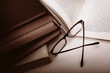 Book and Glasses