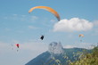 Parapentes au col de la Forclaz