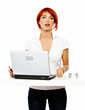 smiling business women at presentation