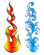 fire and water elements