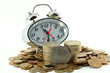 Coins and hours-alarm clocks Coins and hours-alarm clocks