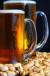 Beer mug on the table