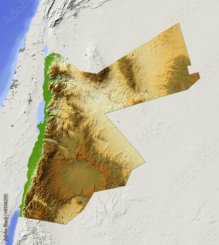 relief map of slovenia. Jordan, relief map