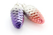 Christmas decor pine cones, isolated