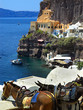 Donkeys resting in Santorini
