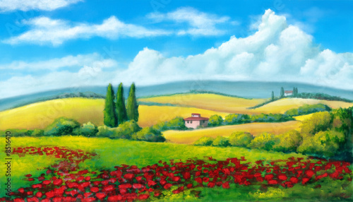 Illustration: Summer landscape Summer landscape