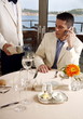Man sitting in at the table in a restaurant