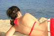 Woman in red bikini