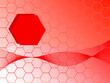 Red hexagon background