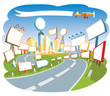 Road to a city center 2