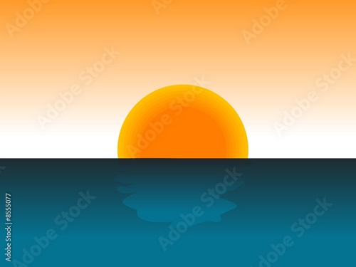 Illustration: sunset view sunset view